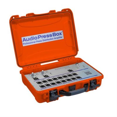 AudioPress Box 216 C-D Dante stageboks 1 Dante + 2 Mic in og 16 mic/line out, 20 timers batteri