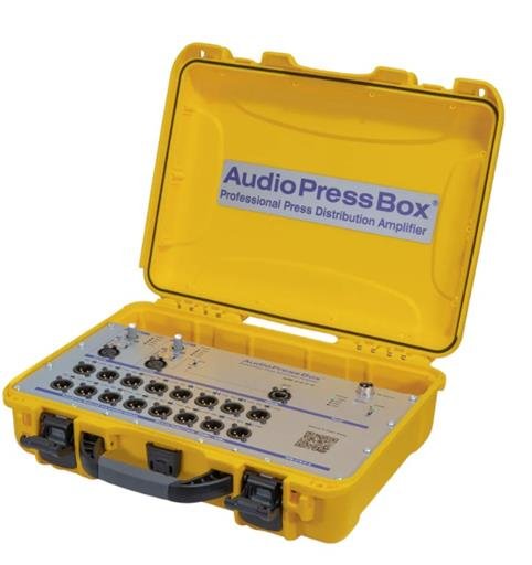 AudioPress Box 216 C-D Dante stageboks 1 Dante + 2 Mic in og 16 mic/line out, 20 timers batteri