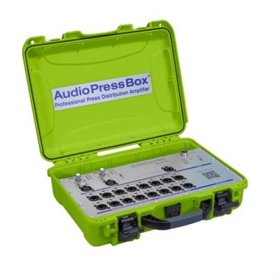 AudioPress Box 216 C-D Dante stageboks 1 Dante + 2 Mic in og 16 mic/line out, 20 timers batteri