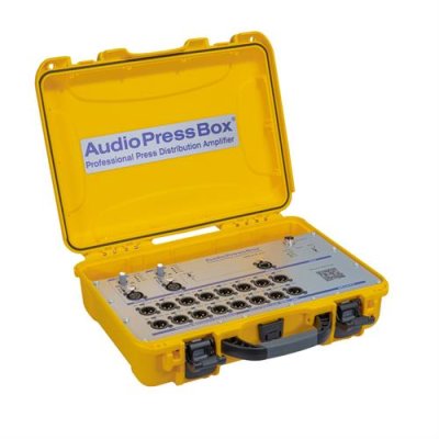 AudioPress Box 216 C-D Dante stageboks 1 Dante + 2 Mic in og 16 mic/line out, 20 timers batteri