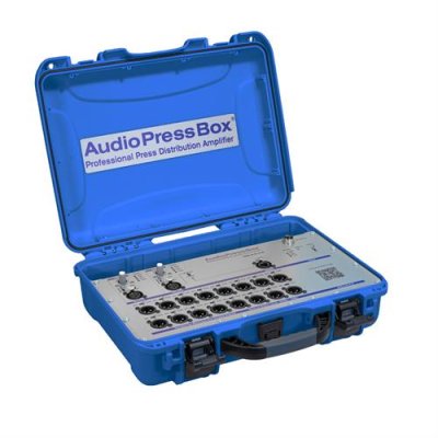 AudioPress Box 216 C-D Dante stageboks 1 Dante + 2 Mic in og 16 mic/line out, 20 timers batteri