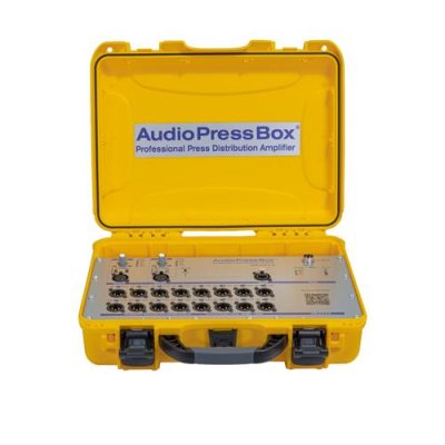 AudioPress Box 216 C-D Dante stageboks 1 Dante + 2 Mic in og 16 mic/line out, 20 timers batteri