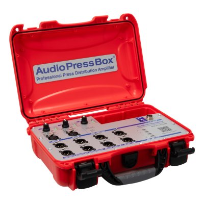 AudioPressBox audiosplit kuffert 2 mic/lin og 1 USB-c in og 8 mic/line + 4 x USB-c out
