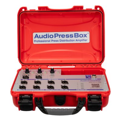 AudioPressBox audiosplit kuffert 2 mic/lin og 1 USB-c in og 8 mic/line + 4 x USB-c out