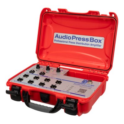 AudioPressBox audiosplit kuffert 2 mic/lin og 1 USB-c in og 8 mic/line + 4 x USB-c out