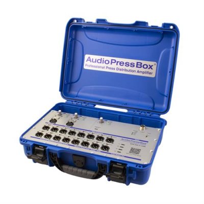 AudioPress Box stageboks 2 line/mic og 1 USB-c in - 16 XLR og 4 USB-c out, 20 timers batteridrift