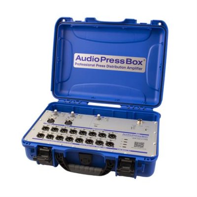 AudioPress Box stageboks 2 line/mic og 1 USB-c in - 16 XLR og 4 USB-c out, 20 timers batteridrift