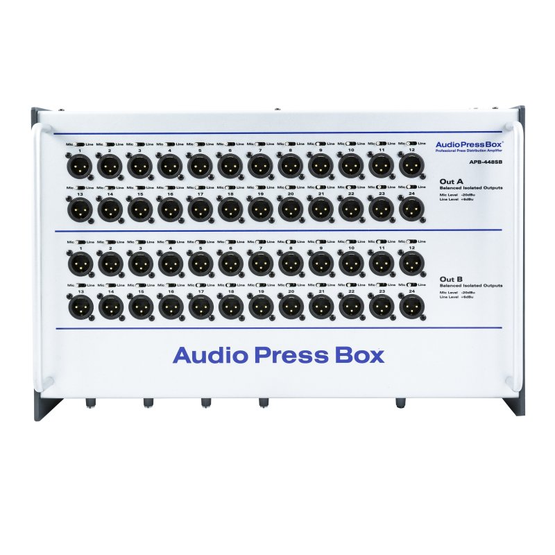 AudioPressBox audiosplitter 4 in og 48 mic/line out