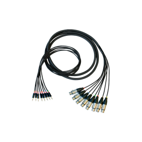 AudioPressBox 8-par minijack til hun XLR kabel, 3 meter