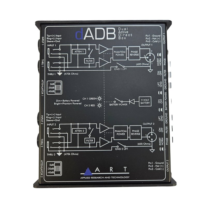 ART Dual aktiv Di-Box, interface Jack/XLR