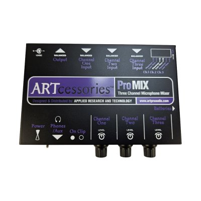 ART Mixer 3 mikrofonkanaler, mikrofon preamp