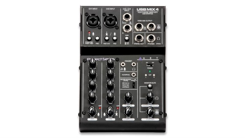 ART Mixer 4 kanaler med USB interface