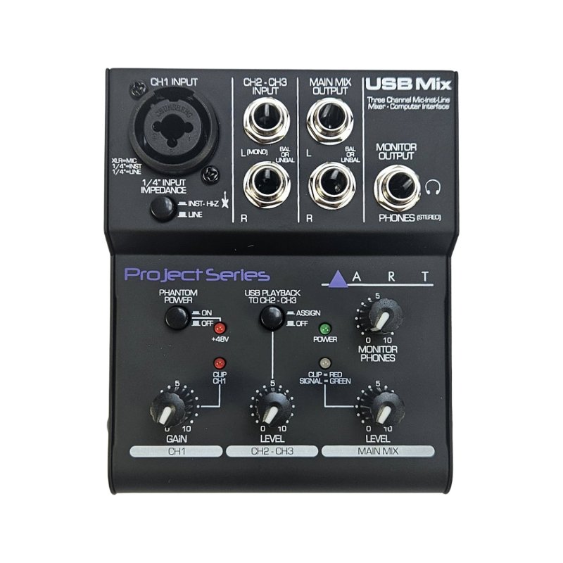 ART Mixer 3 kanaler med USB interface