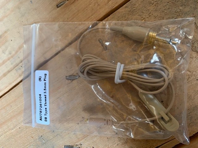 Audac kabel til headset, DB type minijack 3,5mm , Beige