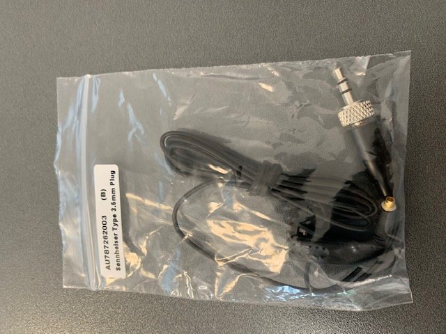 Audac kabel til headset, Sennheiser type, Sort