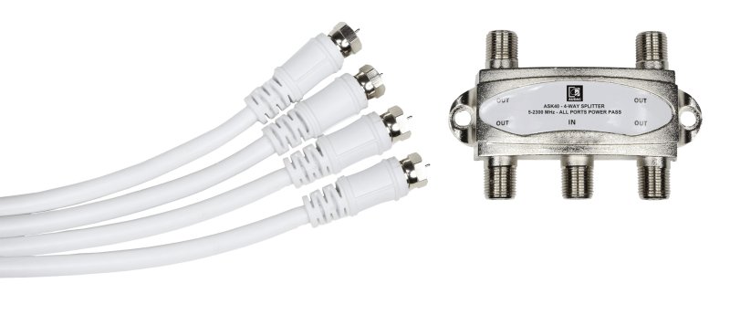 Audac 4-vejs antenne splitter kit