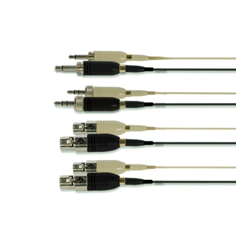 Audac headset mikrofon kondensator med multistik, Sort