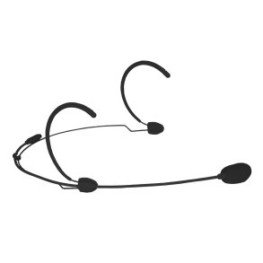 Audac headset mikrofon nyre, med multistik Sort