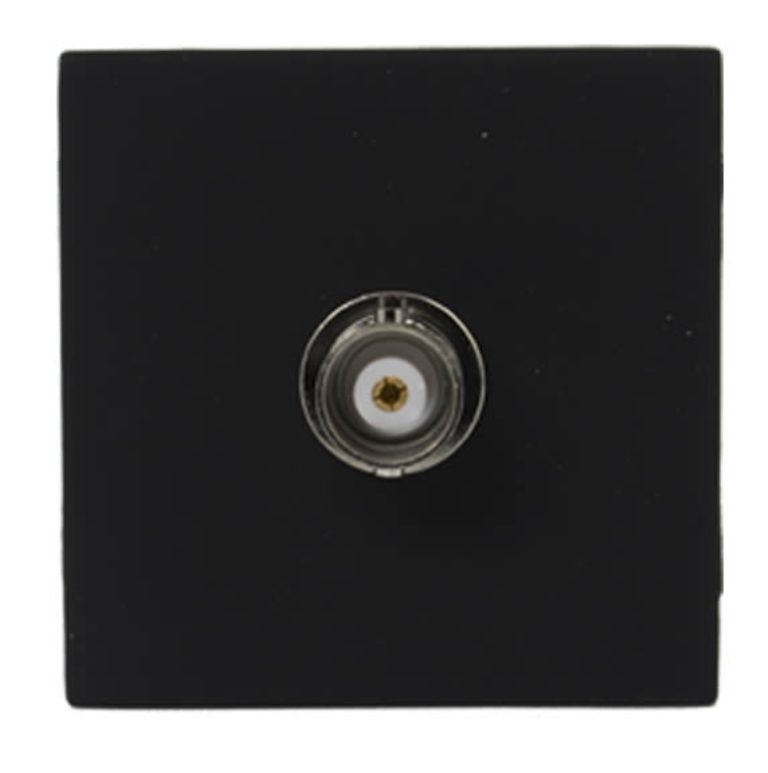 Coverplade 45 x 45 mm standard med BNC stik - sort