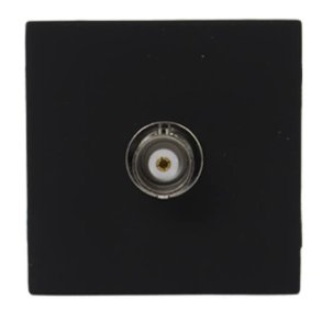 Coverplade 45 x 45 mm standard med BNC stik - sort