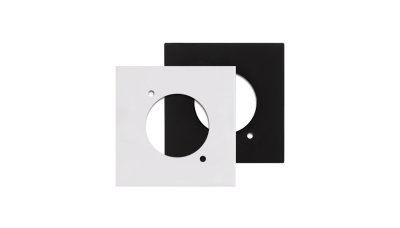 Audac Bl�ndplade 45x45mm, D-size hul, sort