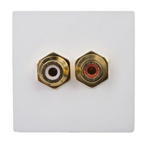 Audac Phono (stereo) Blindplatta 45 x 45 mm, Vit