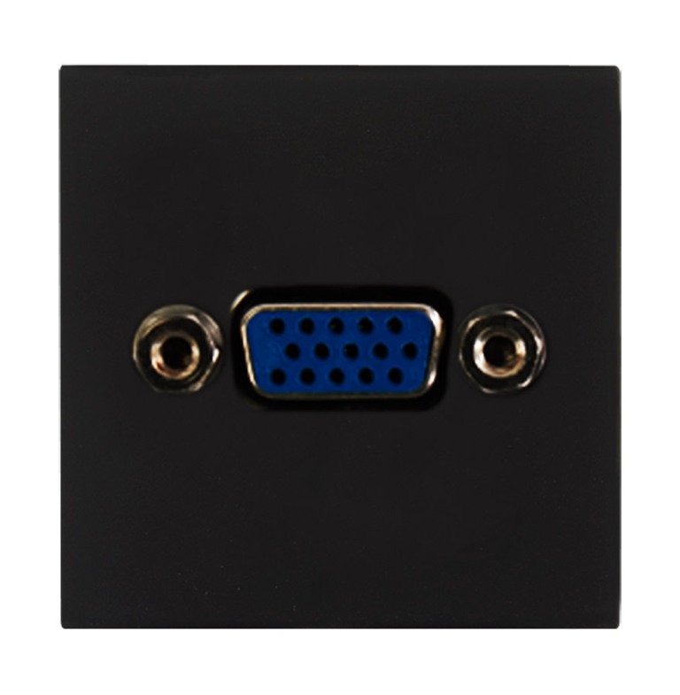 Audac VGA Blndplade 45 x 45 mm, Sort