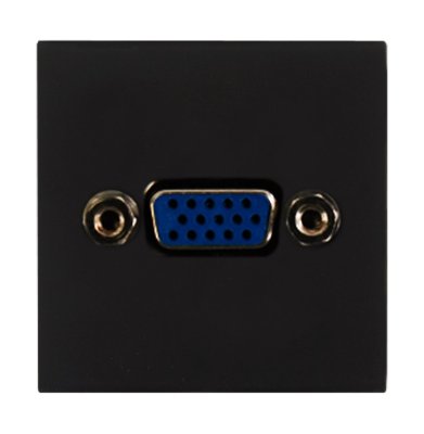 Audac VGA Bl�ndplade 45 x 45 mm, Sort