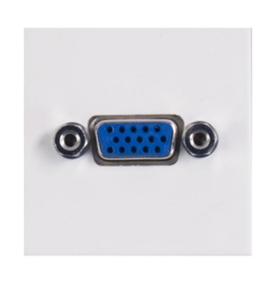 Audac VGA Blindplatta 45 x 45 mm, Vit