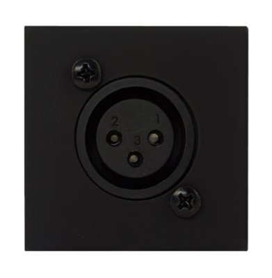 Audac Hun XLR Tckplatta 45 x 45 mm, Svart