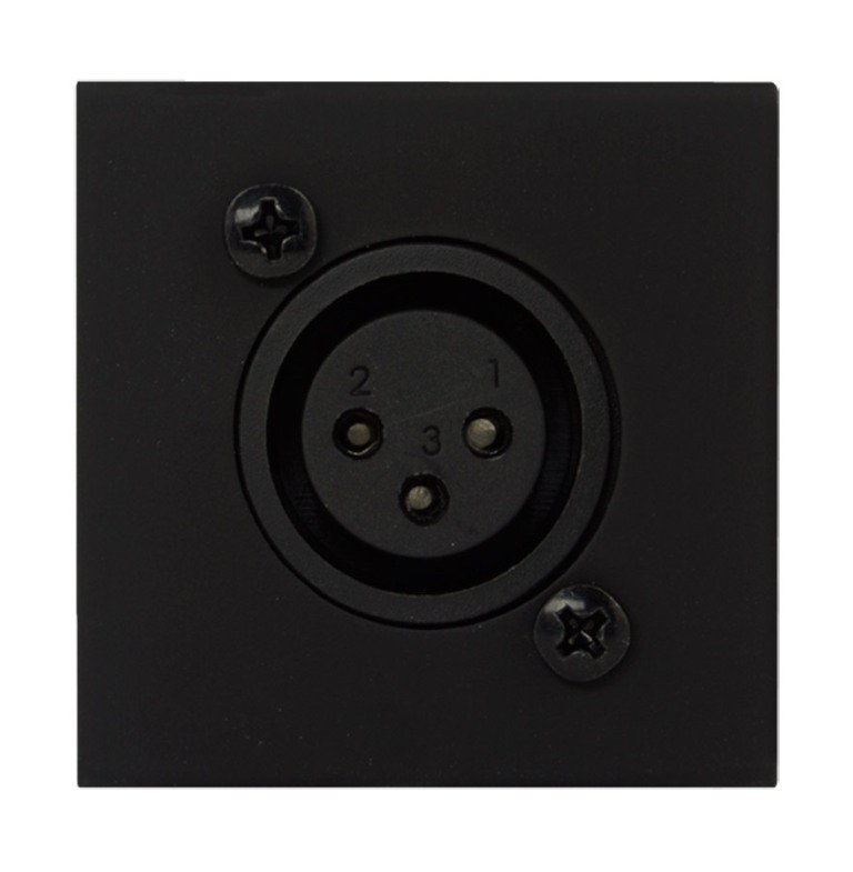 Audac Hun XLR Tckplatta 45 x 45 mm, Svart