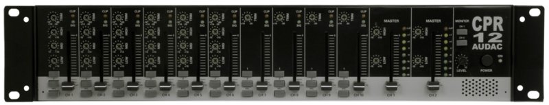 Audac Zonemixer 2 zoner, 10 kanaler rackmontering 2U