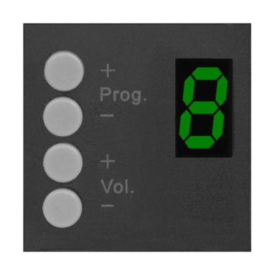 Audac v�ggpanel kontroller 8 zoner 45 x 45, svart