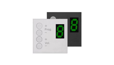 Audac v�gpanel kontroller 8 zoner 45 x 45, sort