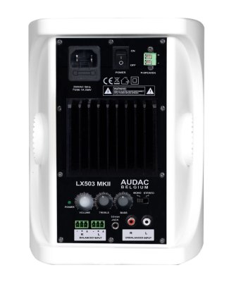 Audac LX503 3-vejs aktiv h�jttaler s�t 2 x 40W, sort