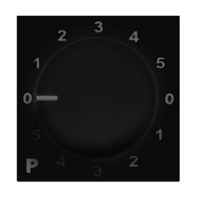 Programkontroll f�r 5 zoner - svart till Euro 45x45 standard