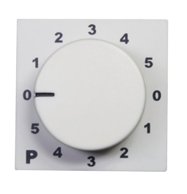 Programkontroll f�r 5 zoner - vit f�r Euro 45x45 standard