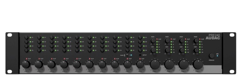 Audac zonemixer 4 zoner 10 in & 1 stereo out, m/Bluetooth