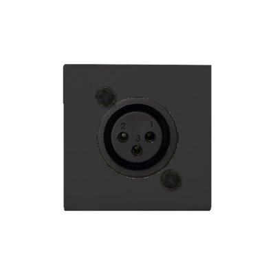 Audac Mikrofonindgang XLR 45x45 standard, sort