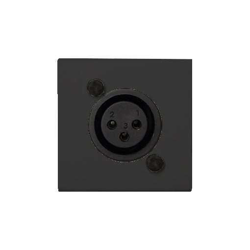 Audac Mikrofonindgang XLR 45x45 standard, sort