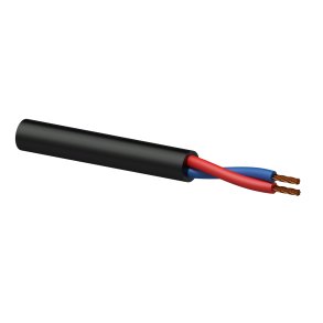 ProCab h�jttalerkabel 2 x 0.75 mm�, Sort, 1 m aflkip