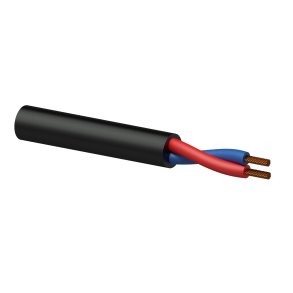 ProCab h�jttalerkabel 2 x 1,5 mm�, Sort, 1 m afklip