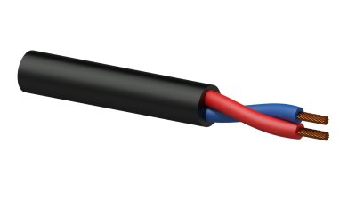 ProCab h�gtalarkabel 2 x 1,5 mm�, Svart, 1 m avklippt