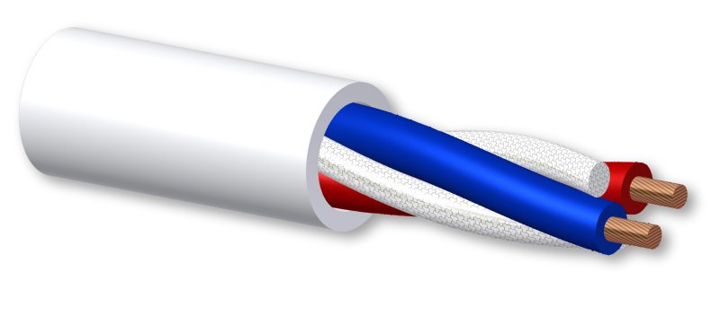 ProCab hjttalerkabel 2 x 2,50 mm, Hvid , 300 meter