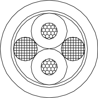 ProCab h�gtalarkabel 2 x 2,50 mm�, Vit, 300 meter