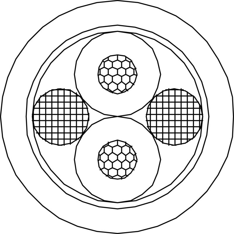 ProCab hgtalarkabel 2 x 2,50 mm, Vit, 300 meter