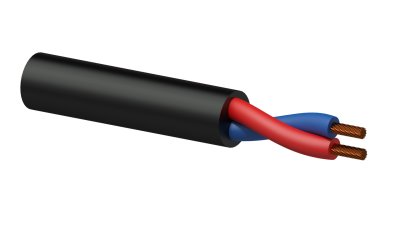 ProCab h�gtalarkabel 2 x 2,25 mm�, Svart, 1 m avklipp