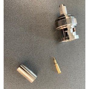 BNC-kontakt han til RG58-kabel =5,0 mm