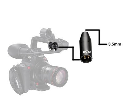 Boya adapter minijackTRS til XLR Pro, power converter