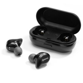 Boya Bluetooth earphone, Sort